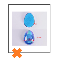 Haarborstel handmodel glitters blauw